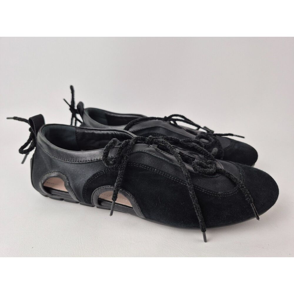 Simone Rocha Women's Black Cutout Ballerina Grip Sneakers Size 41